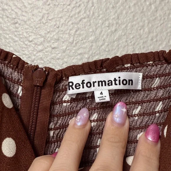 Reformation Mochi Polka Dot Mini Dress - Picture 6 of 16